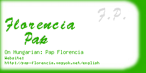 florencia pap business card